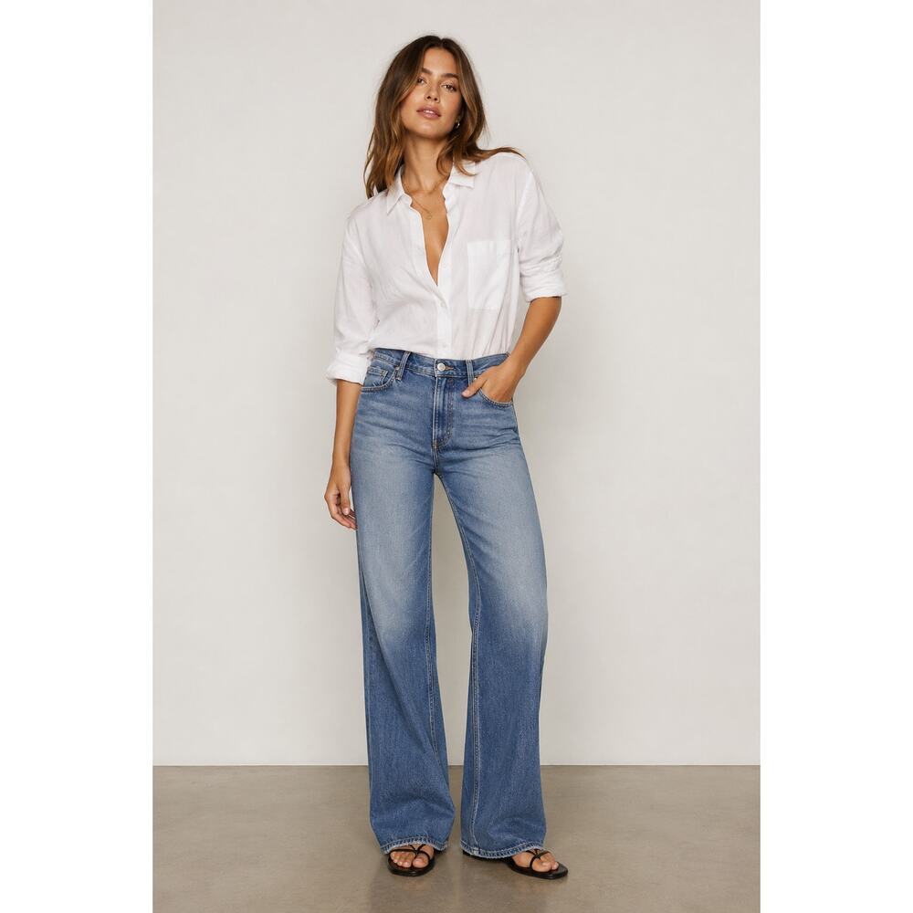AG Jeans Kora High Rise Wide Leg Jeans Medium Wash 27